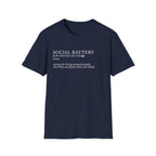 Social Battery Definition T-Shirt — Introvert Humor Tee