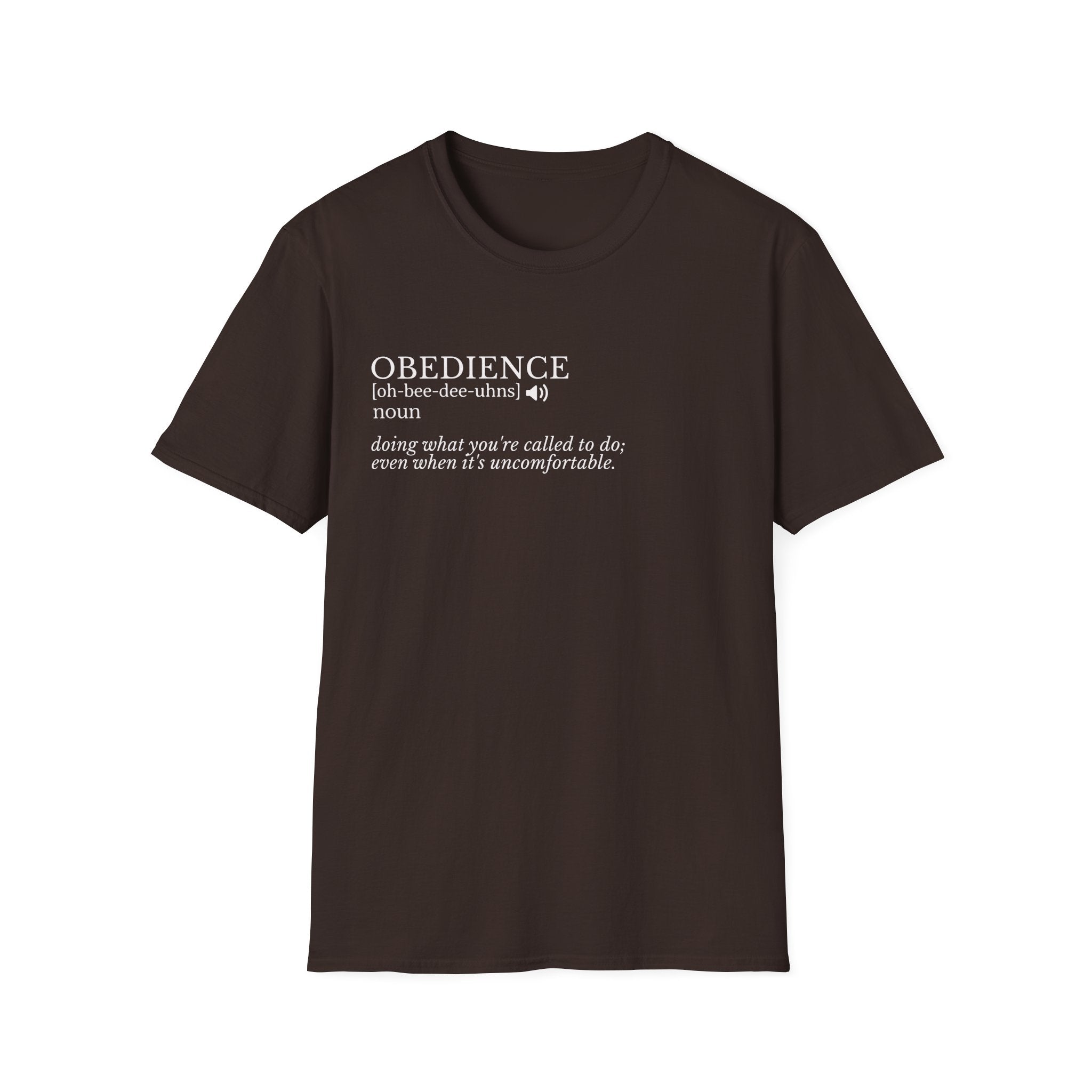 Obedience Definition T-Shirt — Minimalist Faith & Devotion Tee
