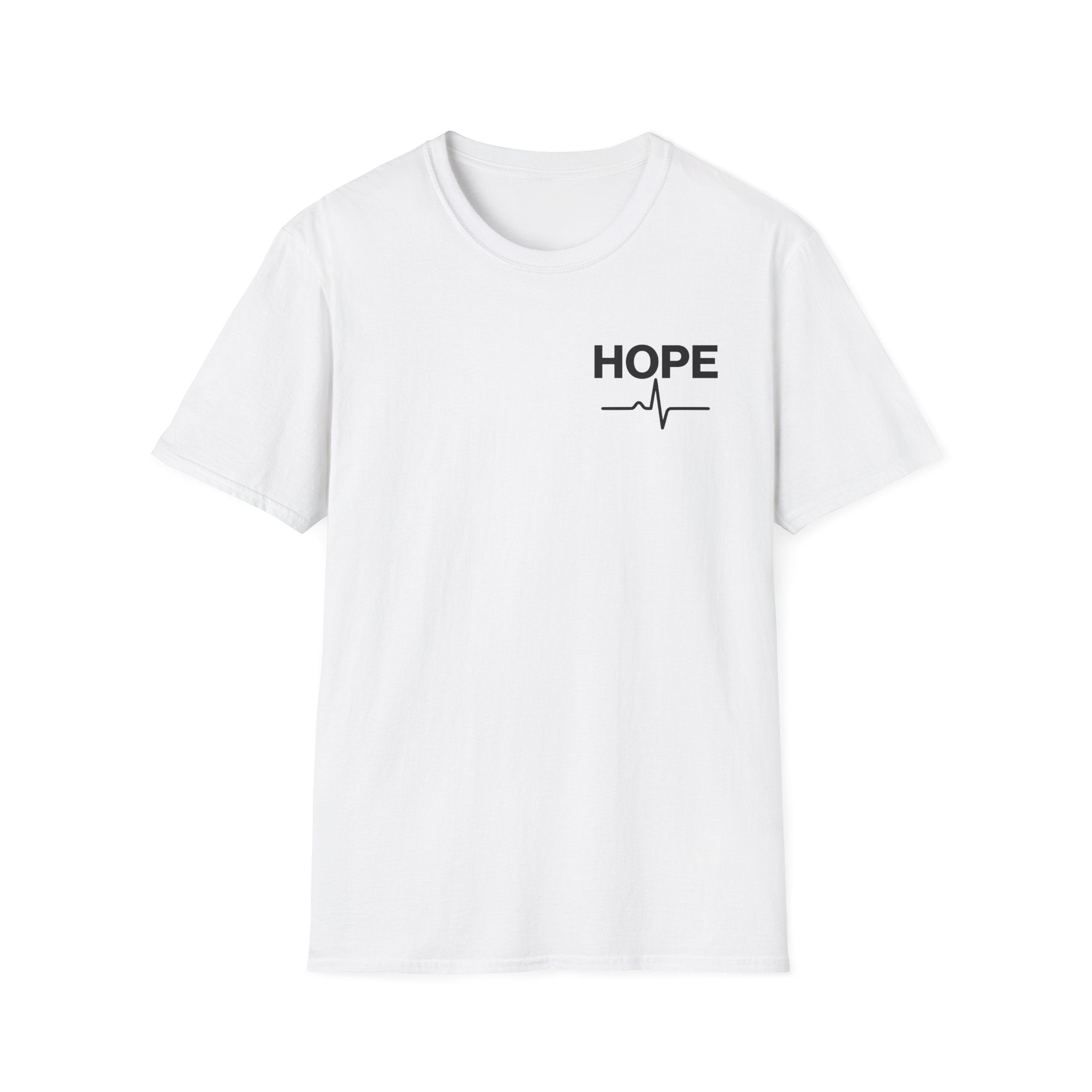 Hope T-Shirt with Heartbeat EKG Design - Inspirational Casual Tee