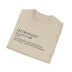 Introvert Definition T-Shirt — Minimalist Funny Introvert Tee