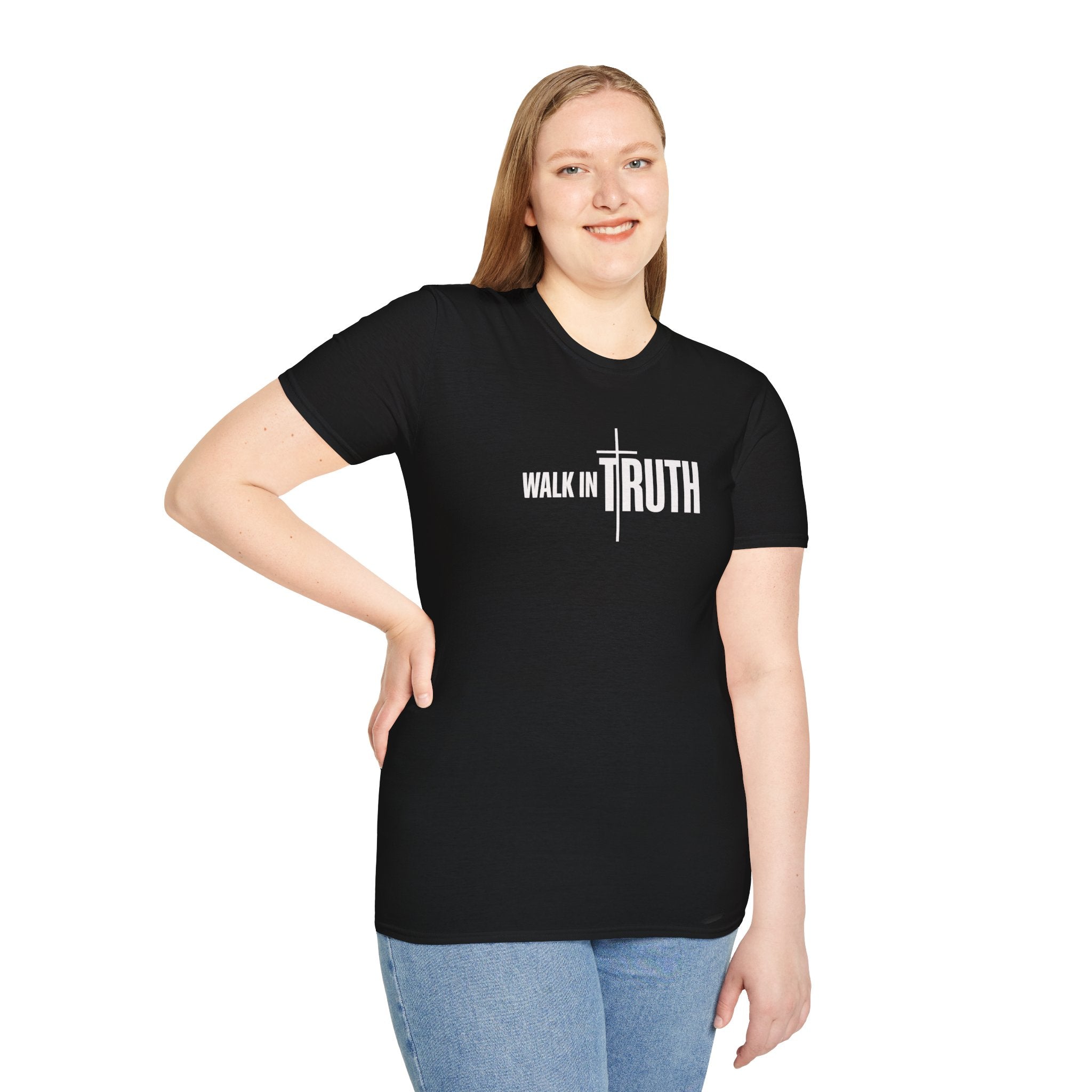 Walk in Truth T-Shirt — Christian Faith Tee with Cross Graphic