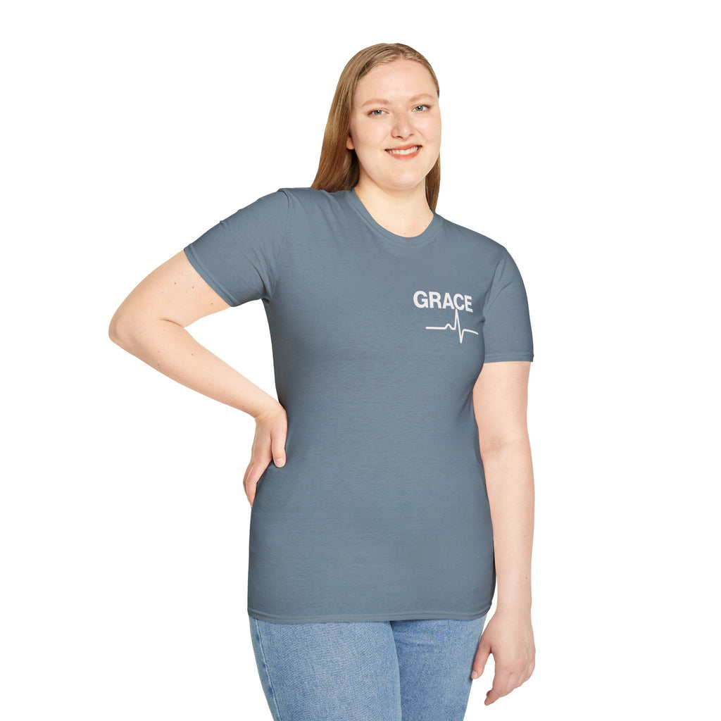 Grace Heartbeat T-Shirt — Inspirational Faith Graphic Tee