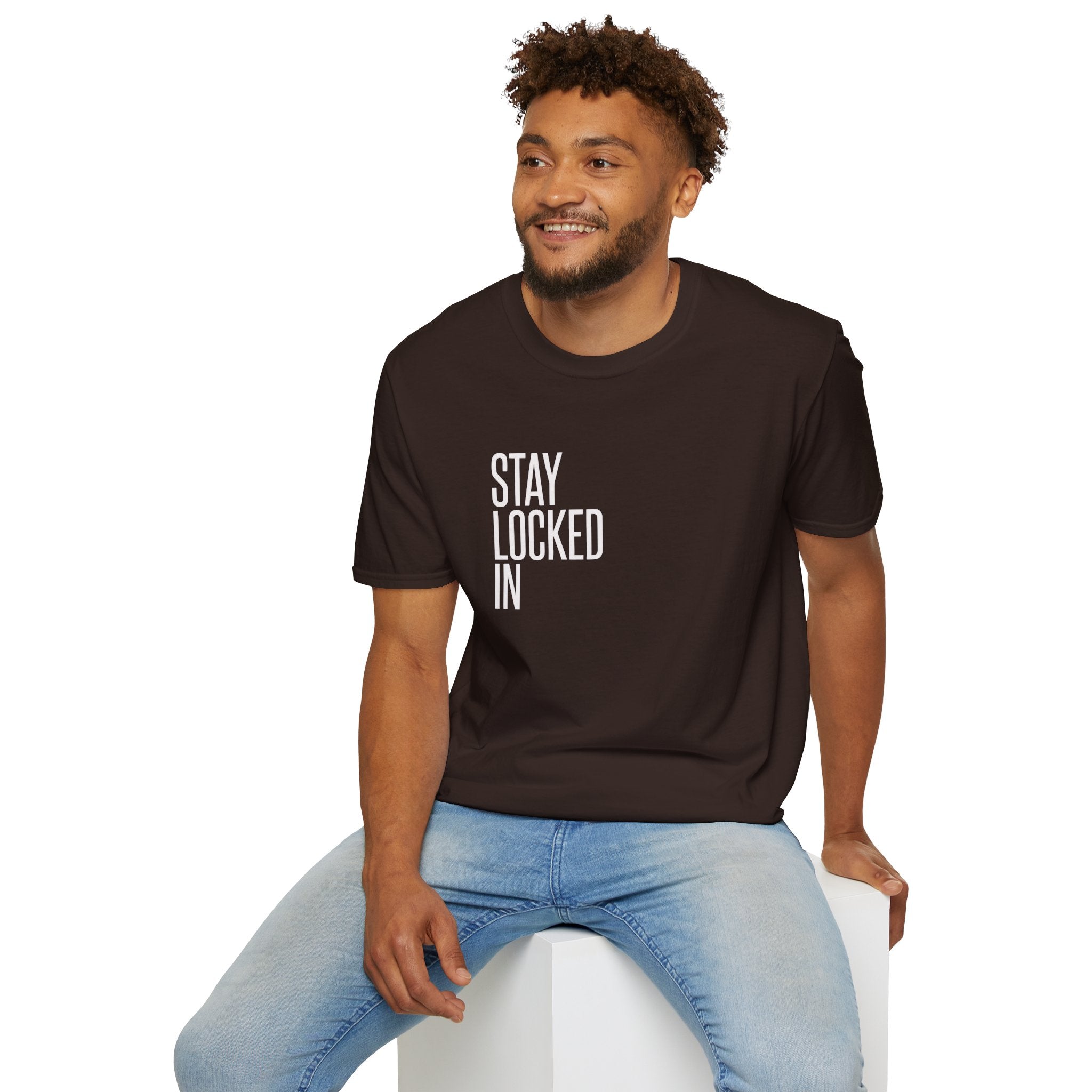 Stay Locked In T‑Shirt — Minimal Motivational Tee