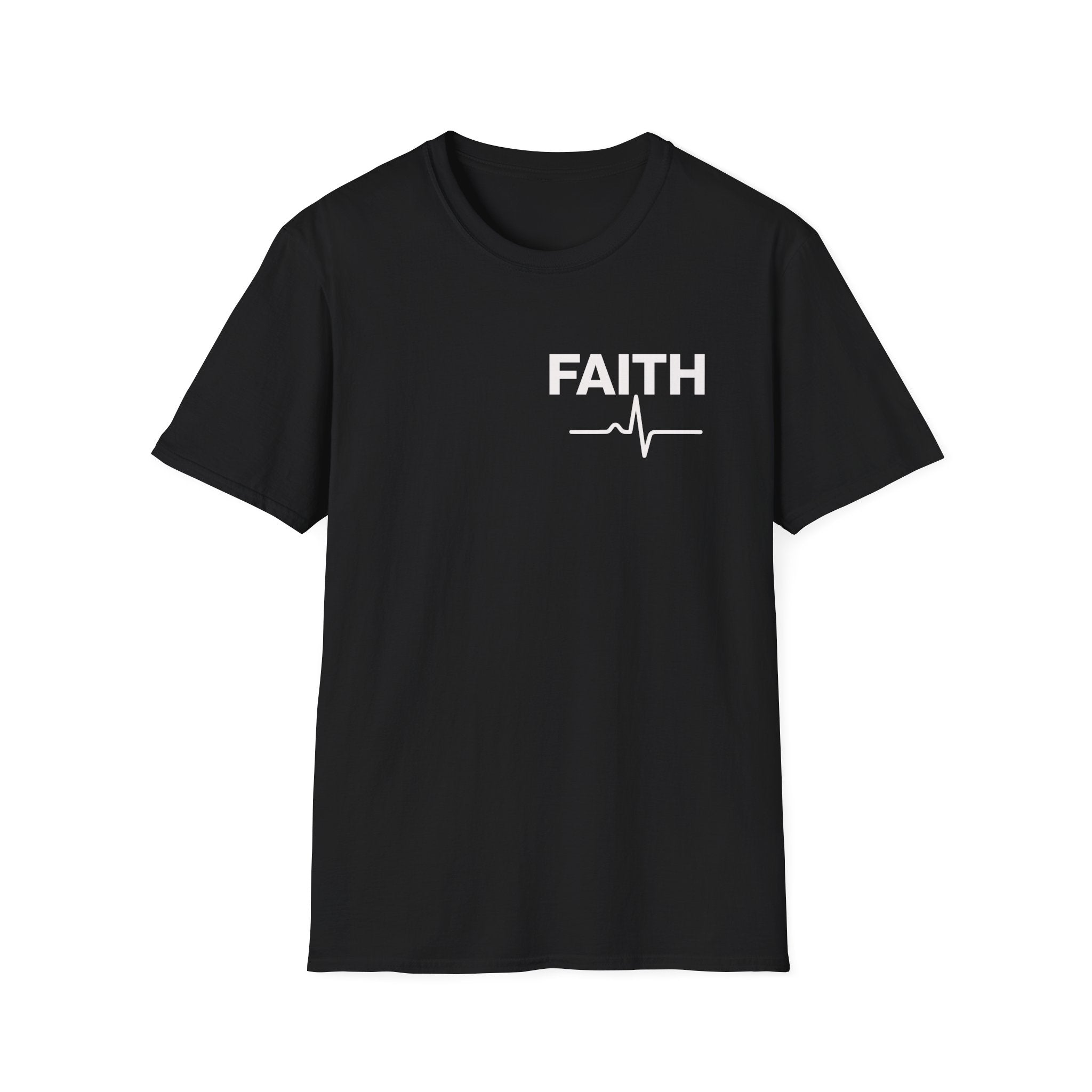 Faith Heartbeat T-Shirt — Faith ECG Minimalist Christian Tee