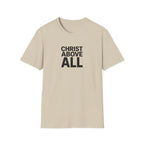Christian T-Shirt — "Christ Above All" Minimal Faith Tee