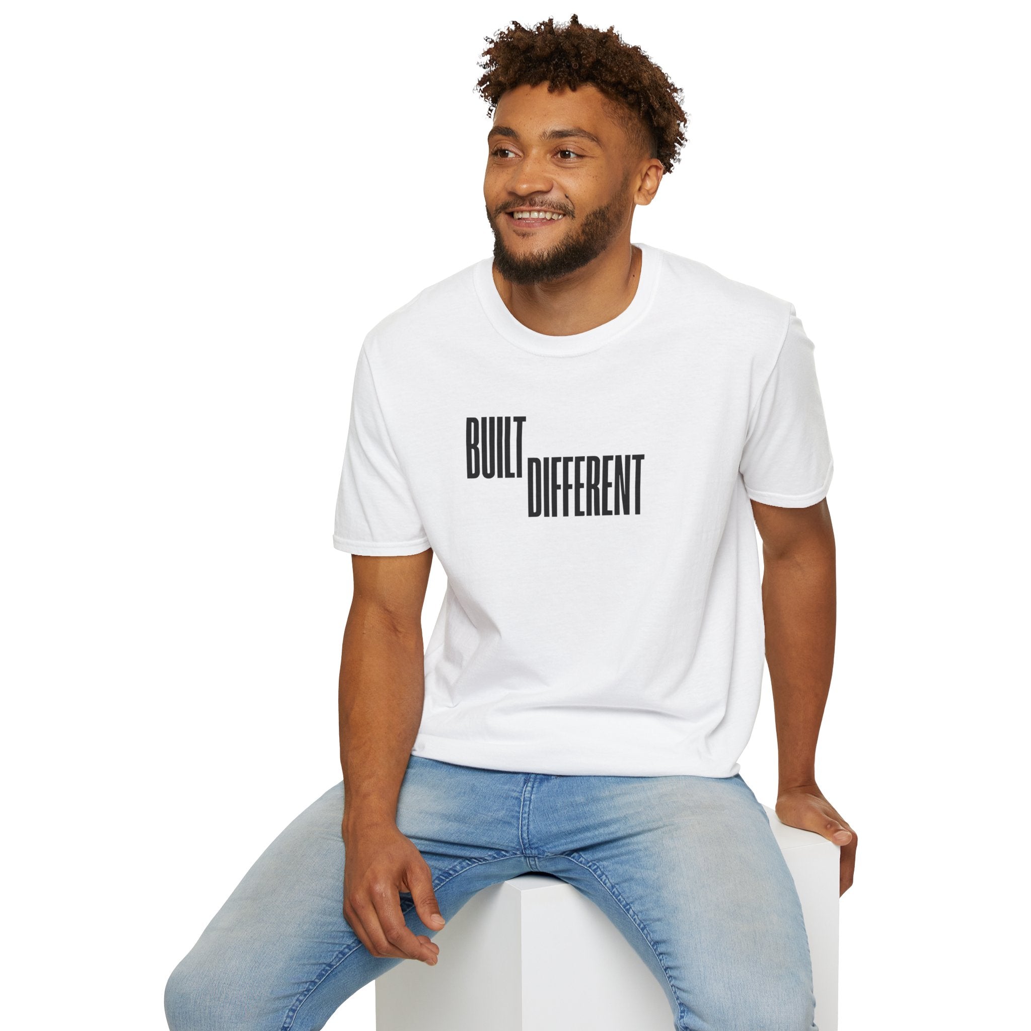 T-Shirt — "Built Different" Minimal Graphic Tee