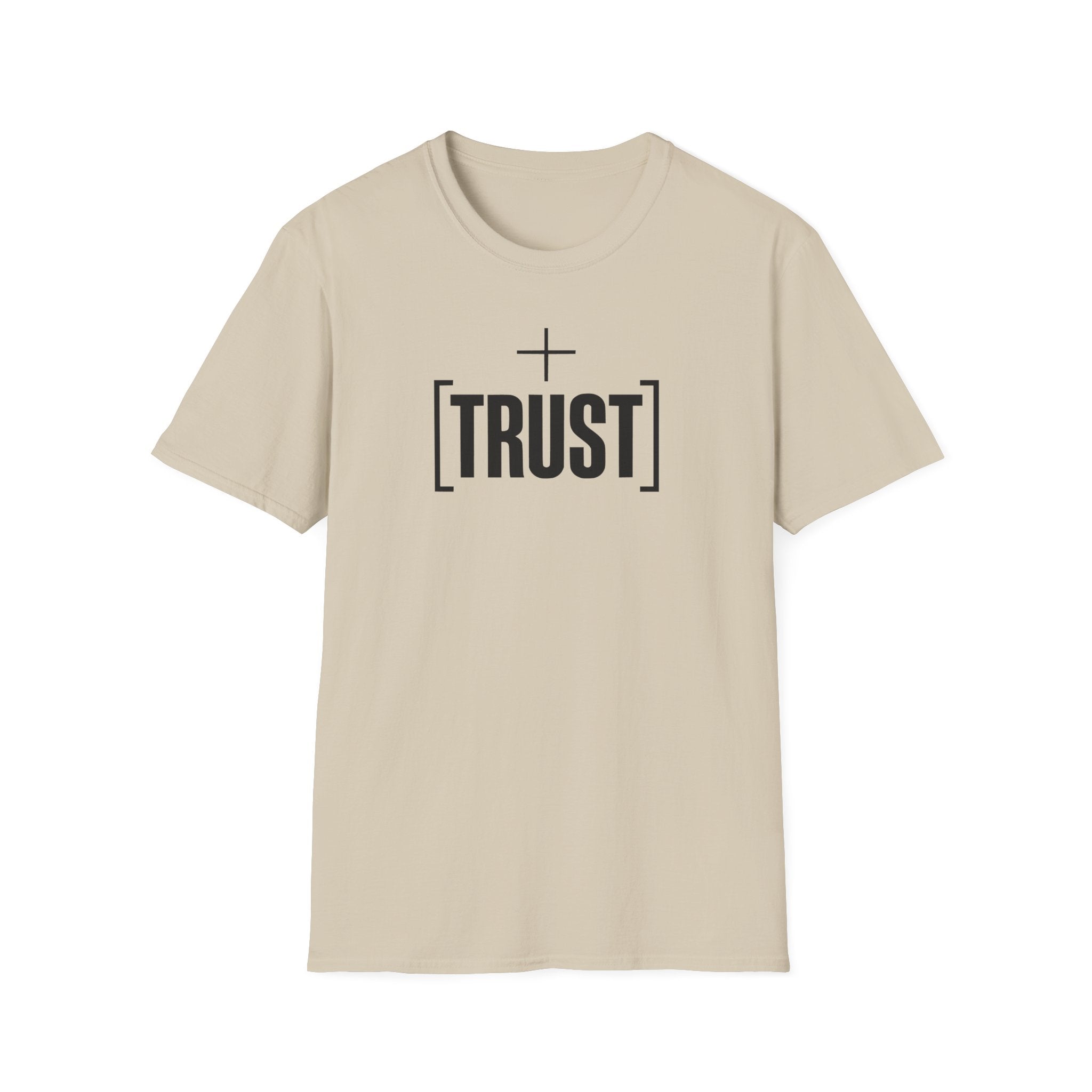 Trust Minimalist T‑Shirt — Simple Cross & [TRUST] Graphic
