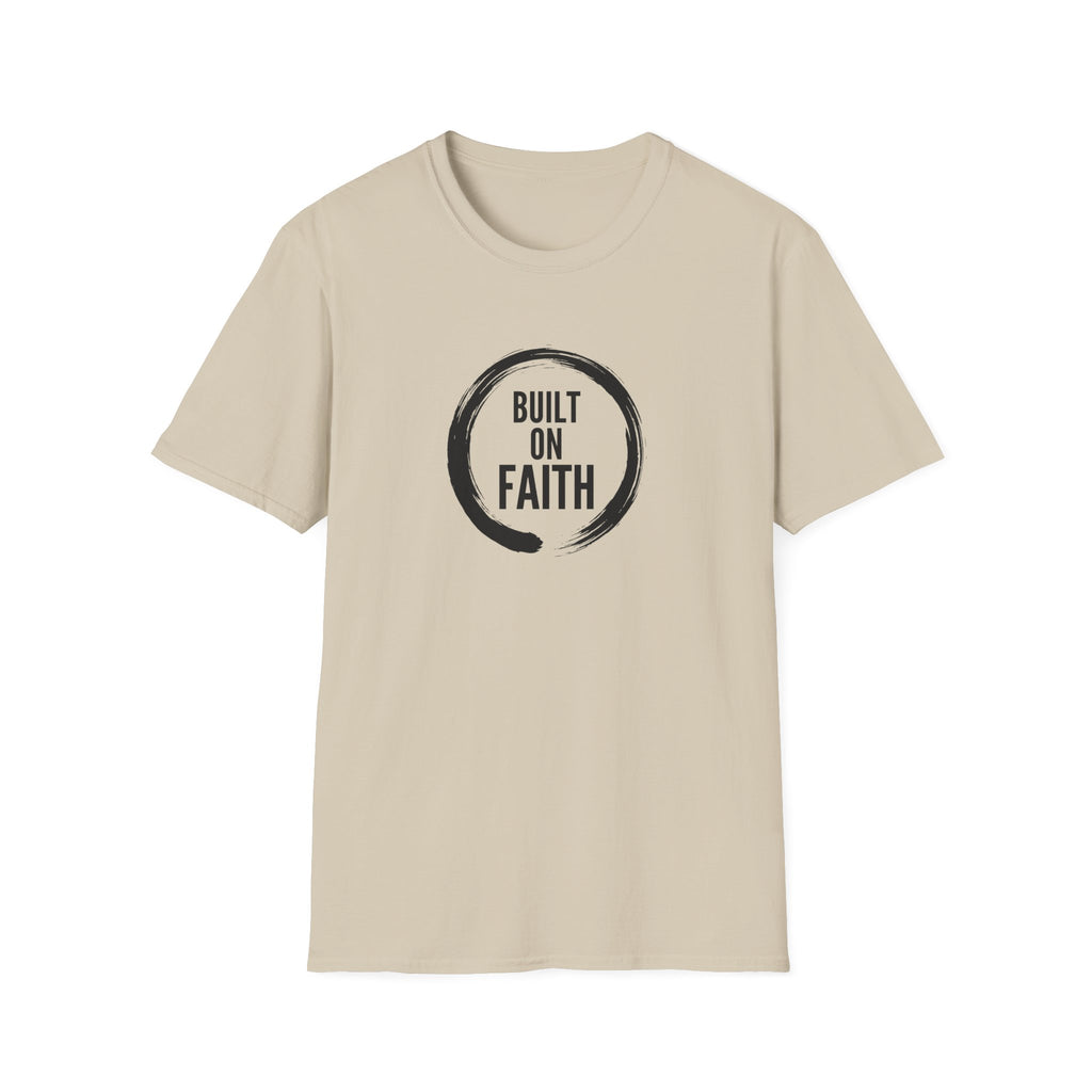 Built on Faith T-Shirt — Minimalist Christian Faith Tee