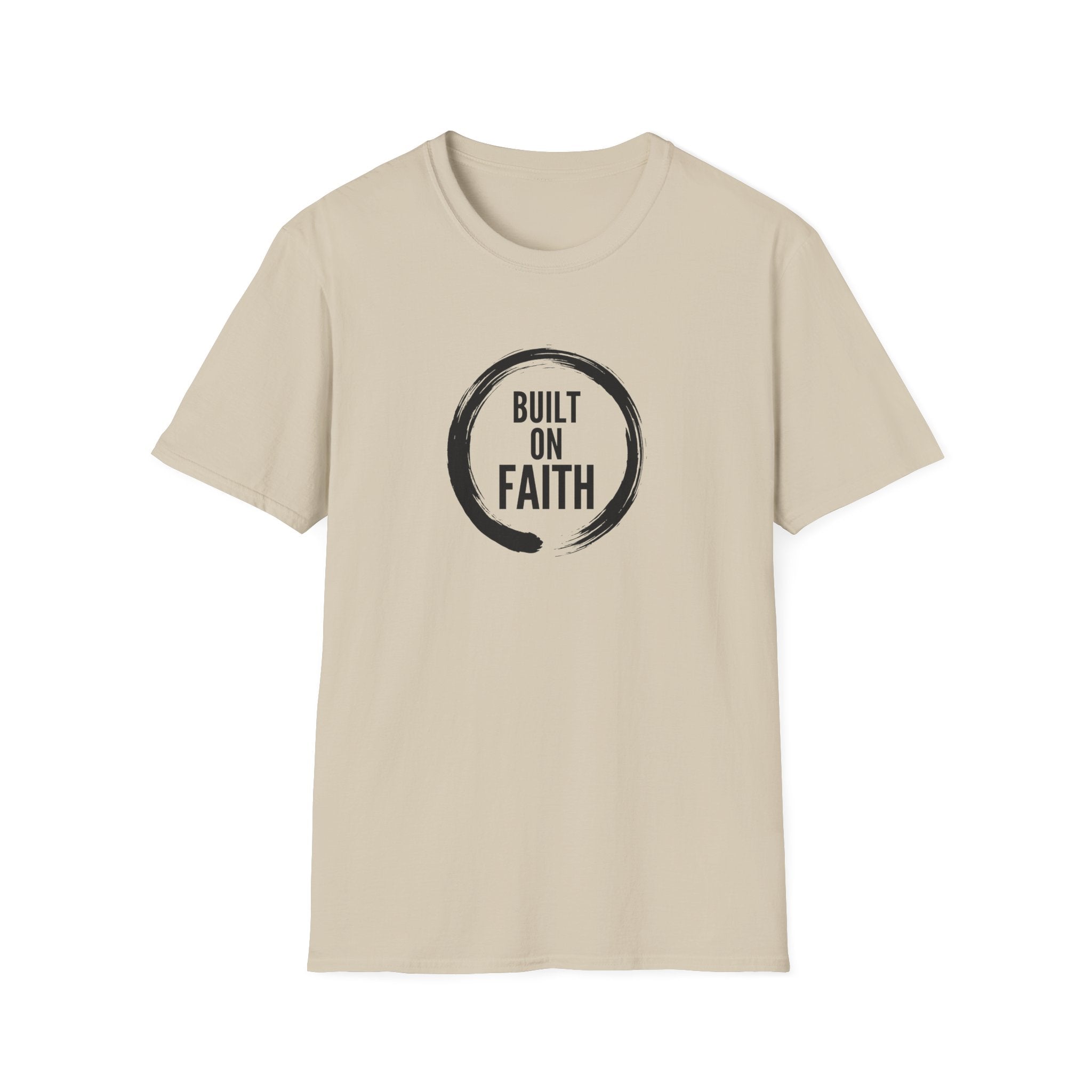 Built on Faith T-Shirt — Minimalist Christian Faith Tee